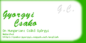 gyorgyi csako business card