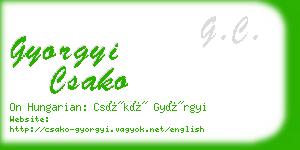 gyorgyi csako business card